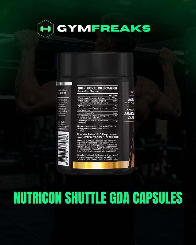 Nutricon Shuttle GDA Capsules – Carb Intake Amplifier (60 Capsules) image 2