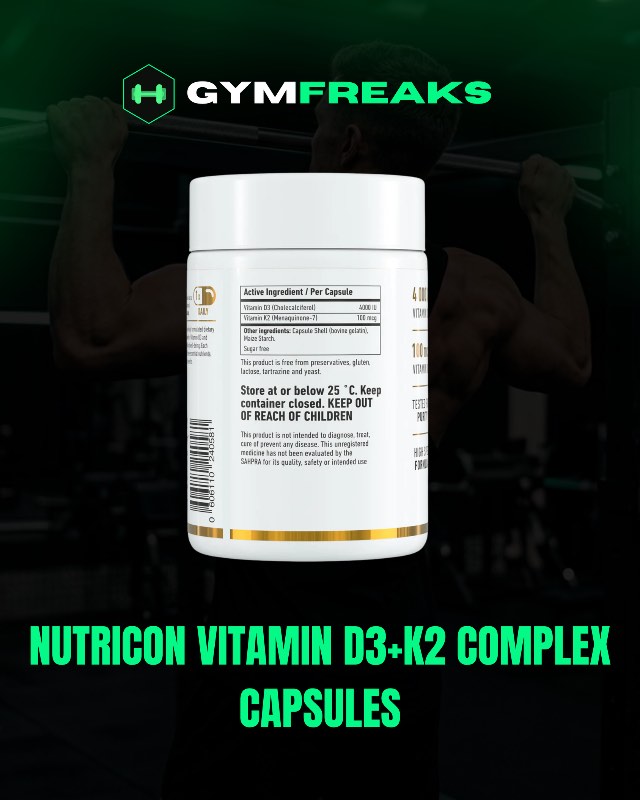 Nutricon Vitamin D3 + K2 Complex Capsules (30 Capsules) image 2